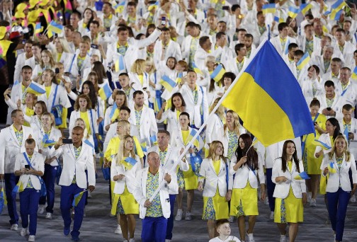 Украинские спортсмены на открытии Олимпиады в Рио