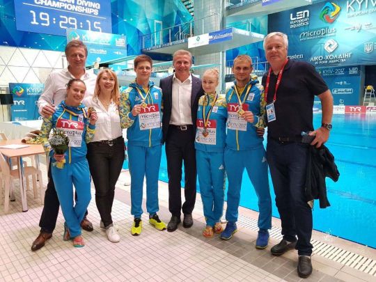 Украинские медалисты Чемпионата Европы по прыжкам в воду